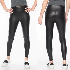 Athleta All Over Gleam Tight Vegan Leather Leggings – Black – Size S